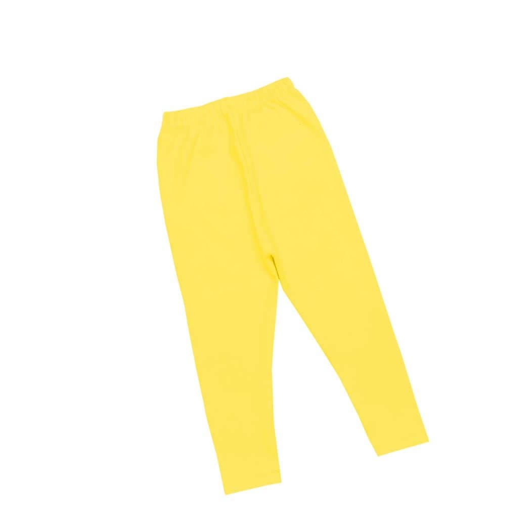 Mid Season Cotton Rib Tights - Yellow