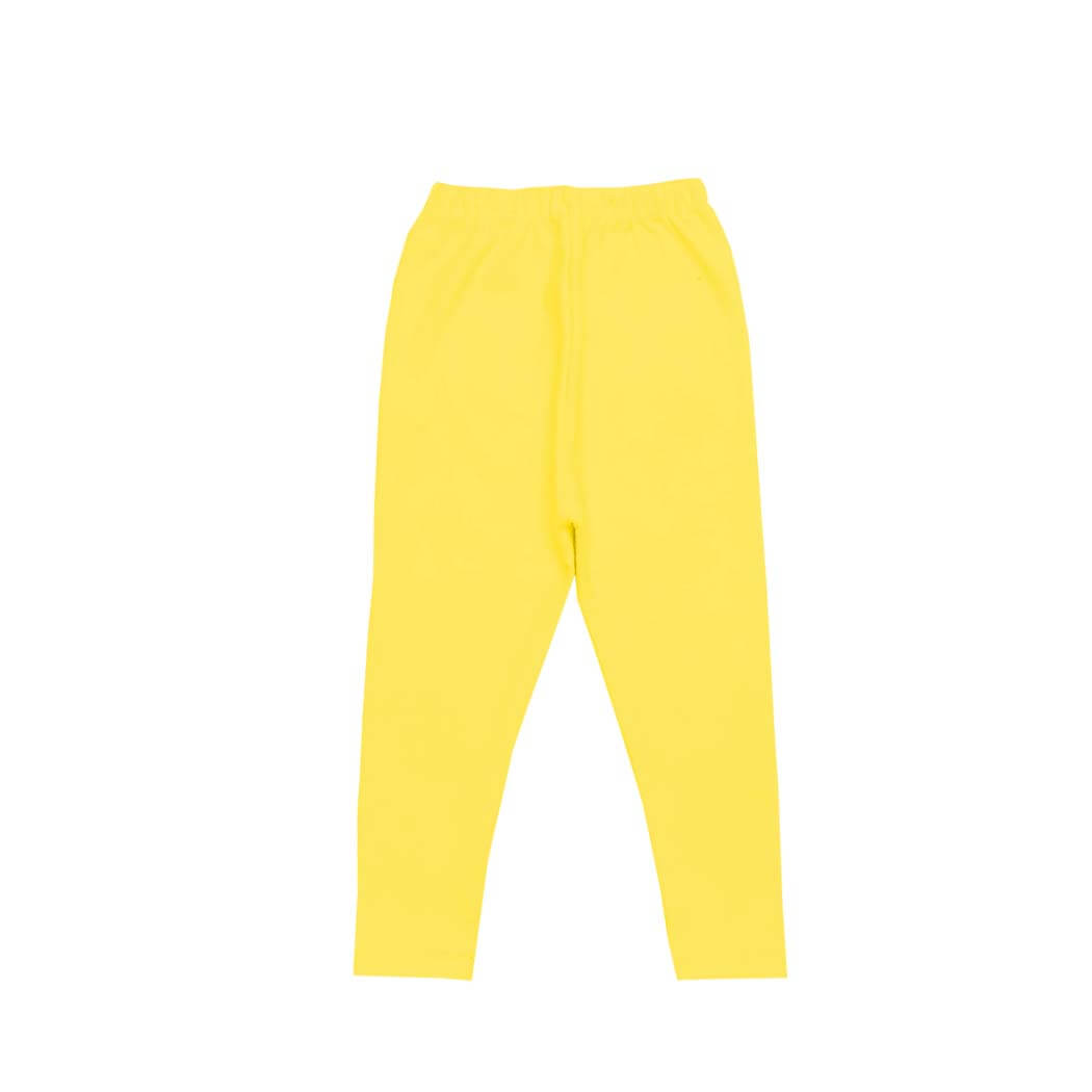 Mid Season Cotton Rib Tights - Yellow