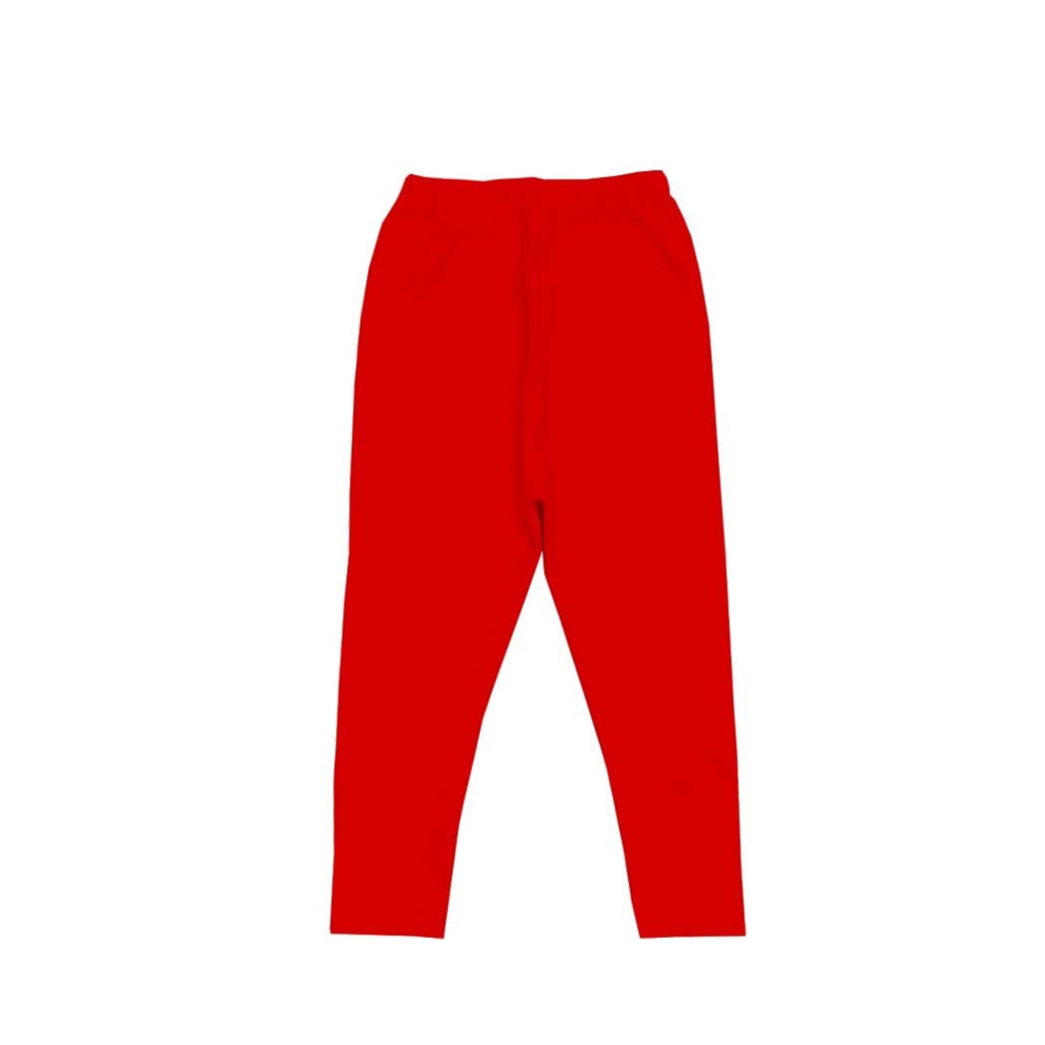 Mid Season Cotton Rib Tights - Red 