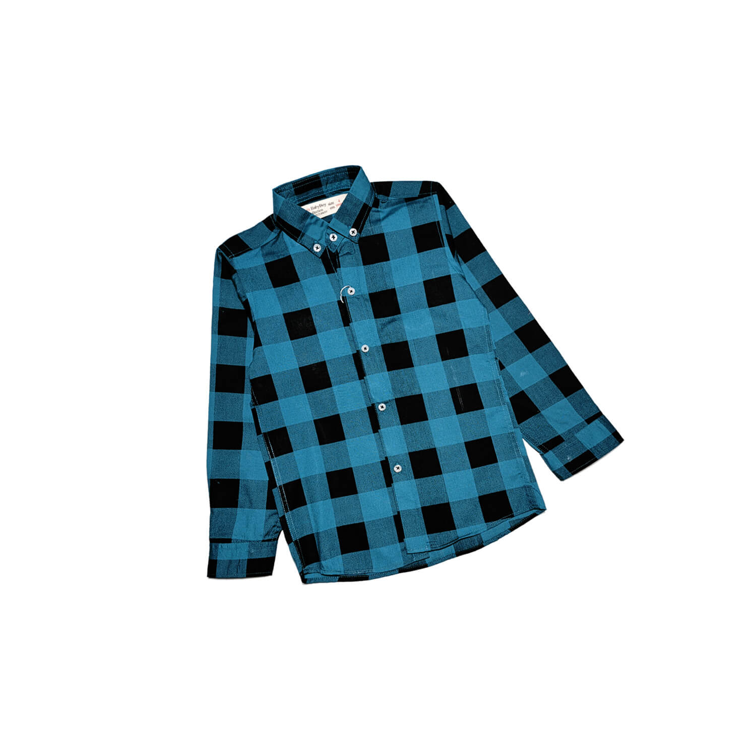 Midnight Blue Plaid Casual Shirt - Black &amp; Green