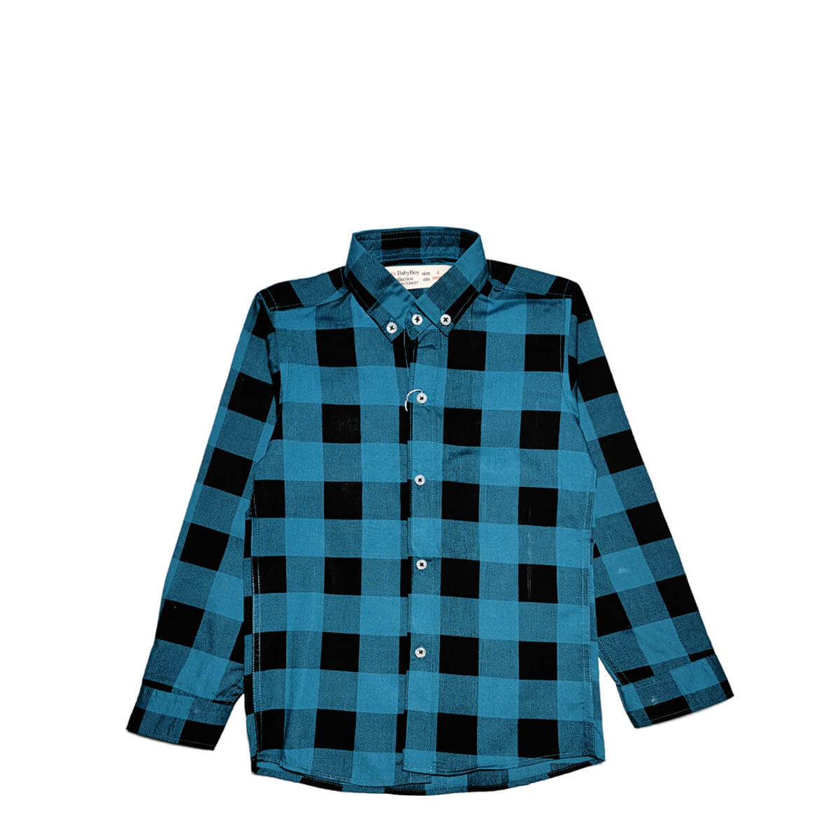 Midnight Blue Plaid Casual Shirt - Black &amp; Green