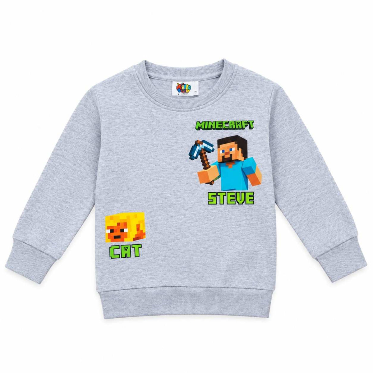 Minecraft Fleece Sweatshirt - Grey
