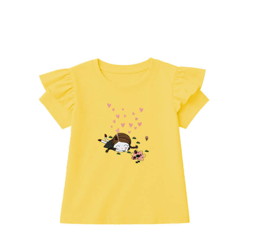 MiniHeartswithCuteDollTeeShirt-Yellow