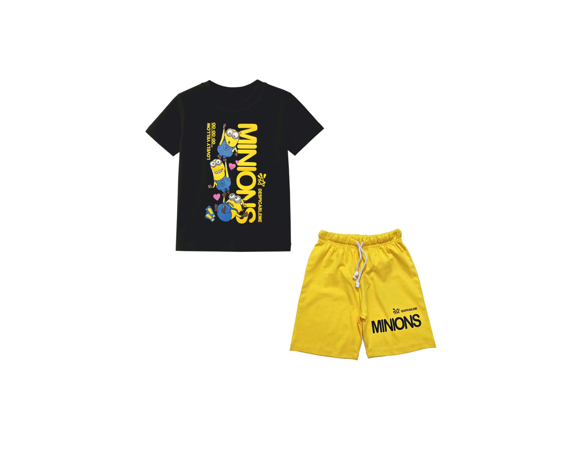 Minions Lovely Yellow Tee short-Black