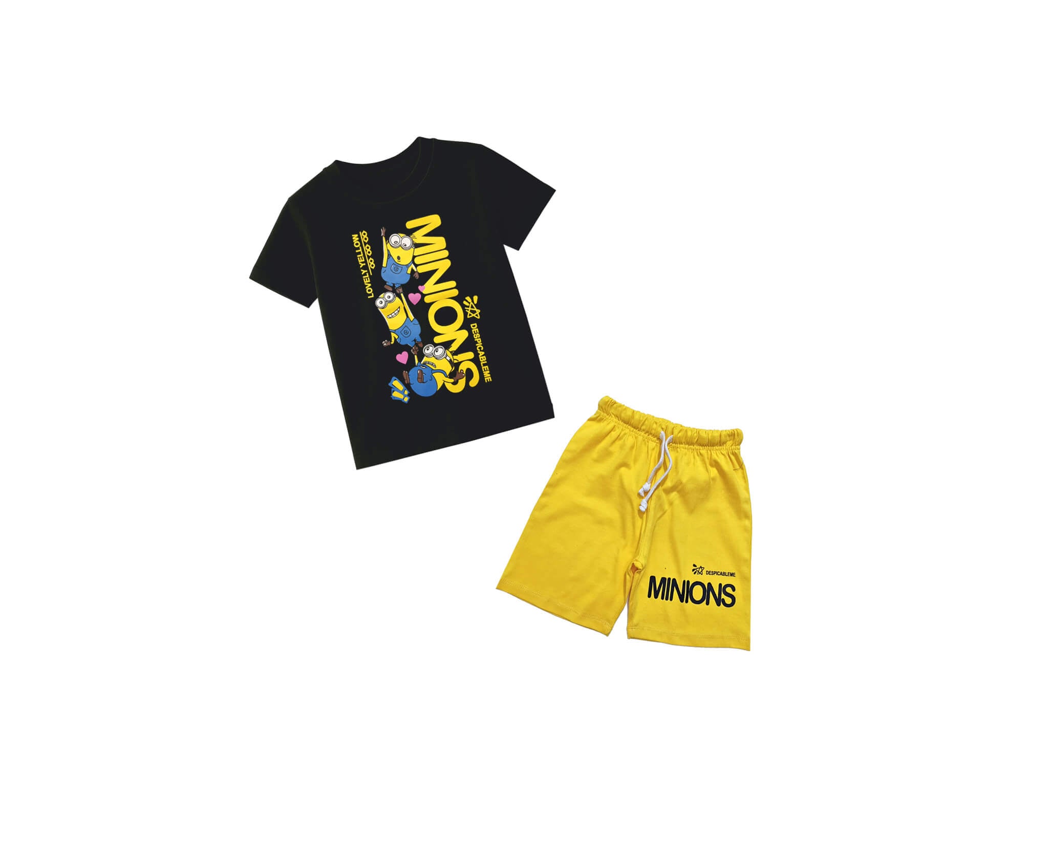 Minions Lovely Yellow Tee short-Black