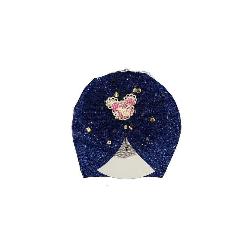 Minnie-Net-Flowers-Moon-Light-Turban-Cap-For-Babies-Navy-Blue