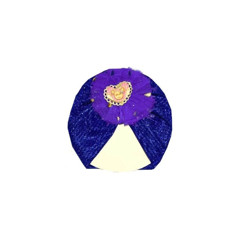Minnie-Net-Flowers-Moon-Light-Turban-Cap-For-Babies-Royal-Blue-2