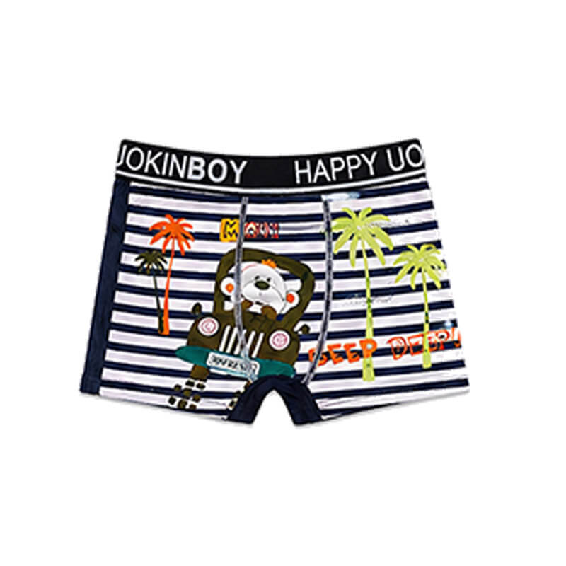 Momi Seep Deepy Stripes Soft Cotton Panties-Black