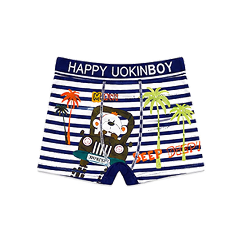 Momi Seep Deepy Stripes Soft Cotton Panties-Navy Blue