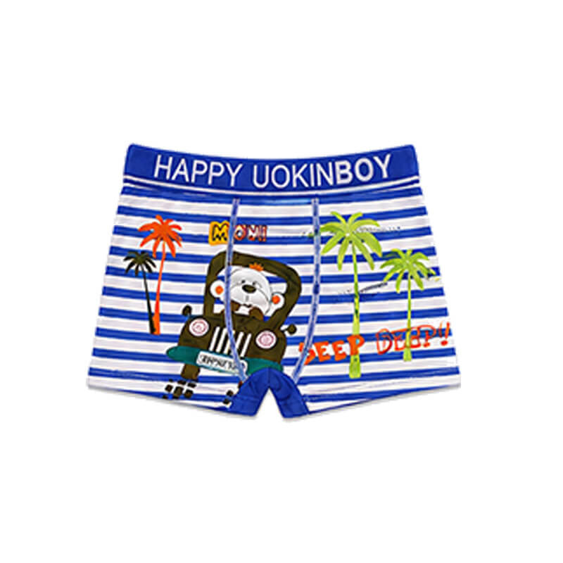 Momi Seep Deepy Stripes Soft Cotton Panties-Royal Blue 