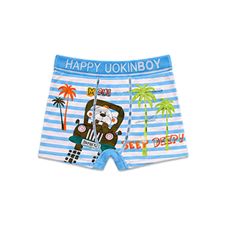 Momi Seep Deepy Stripes Soft Cotton Panties-Sky Blue