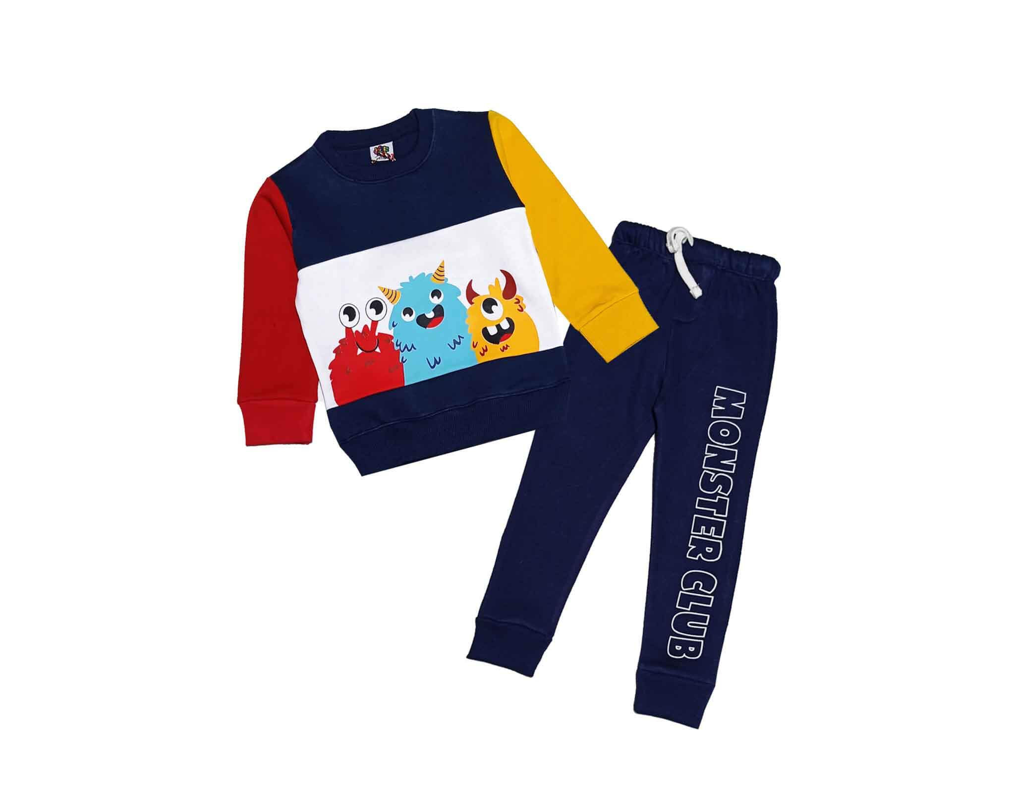 Monster Club Penal Fleece Tracksuit - Navy
