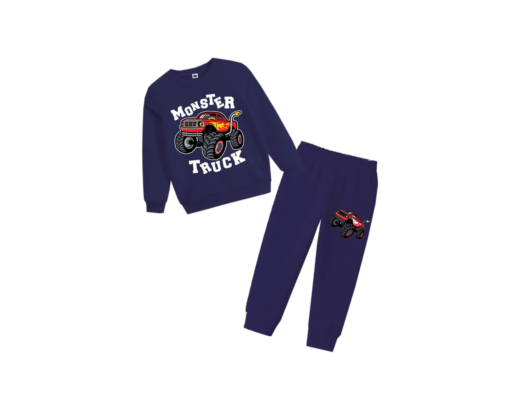 Monster Loaded Truck Fleece TRacksuit - Navy Blue