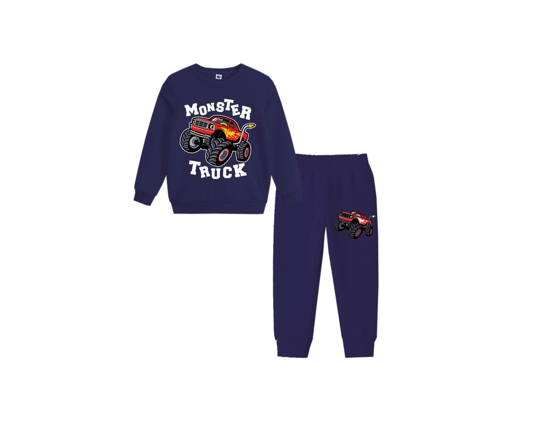 Monster Loaded Truck Fleece TRacksuit - Navy Blue