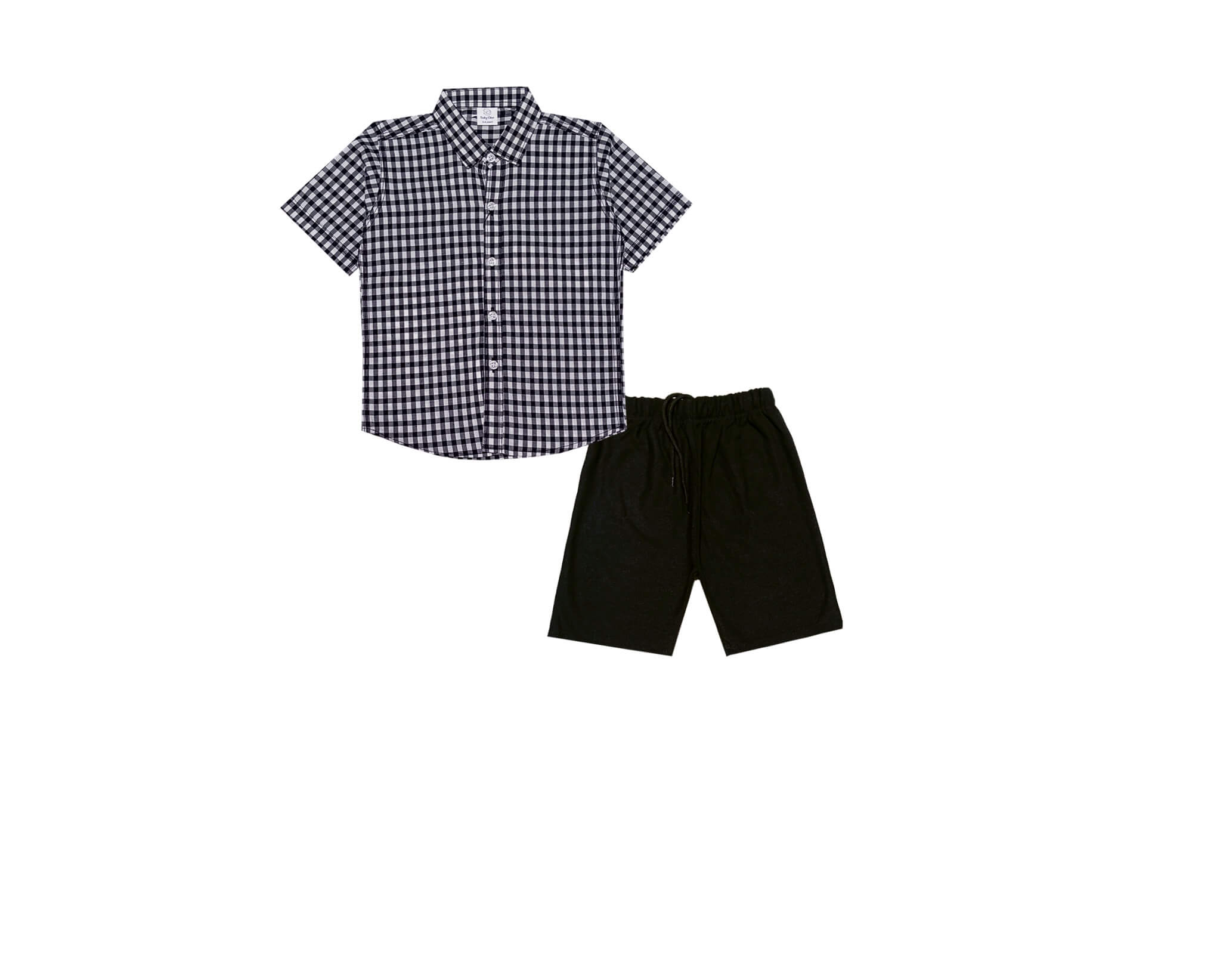 Most Demanding Checked Casual Shirt with Cotton Short - Black