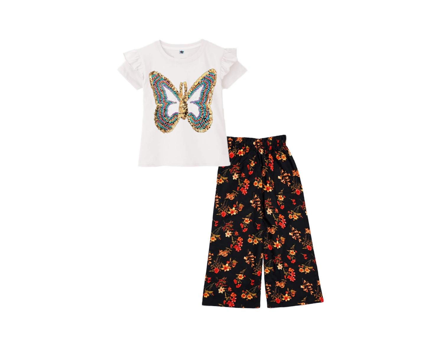 MultiPearlsButterflyTeeShirt_FlowersPrintedFlapper-White_Black
