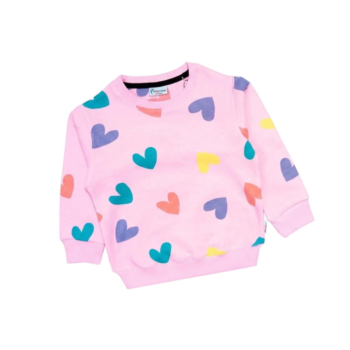 Multi Hearts Fleece Shirt- Pink .