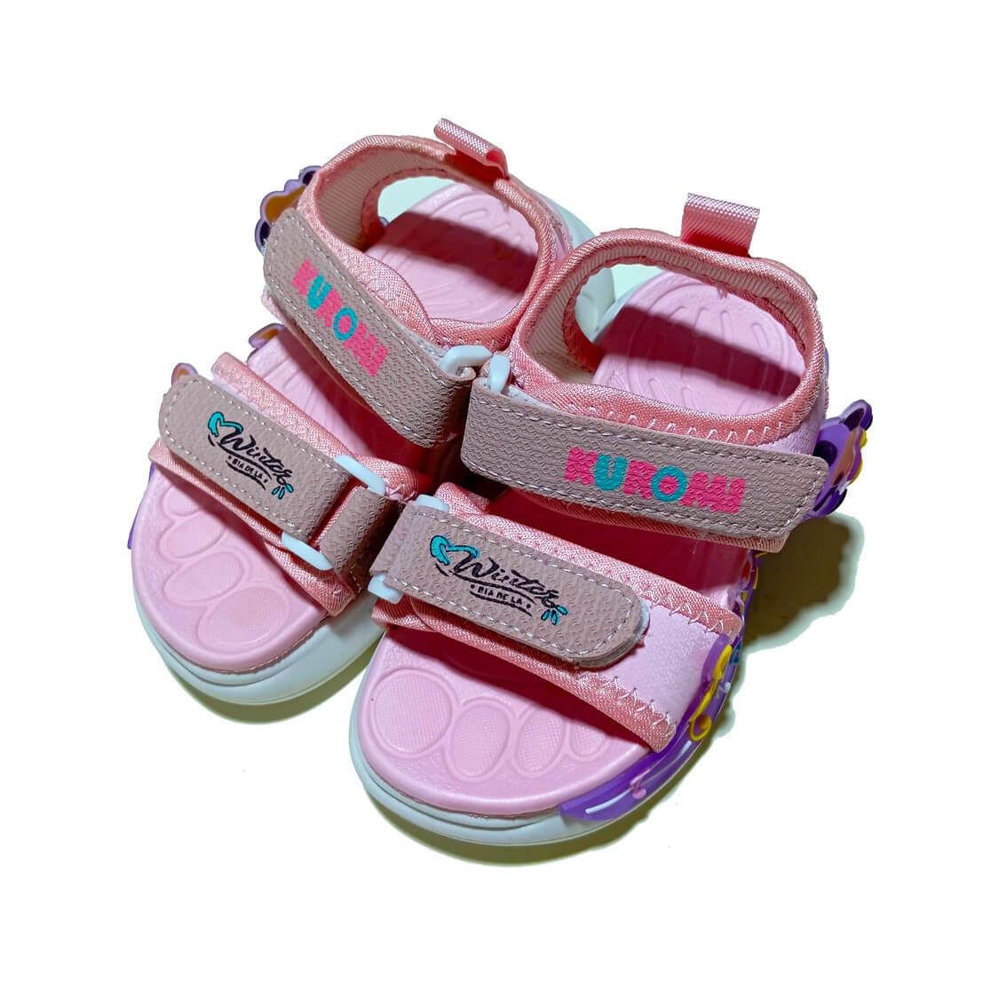 Musically Panda Premium Quaity LED Lights in Sole Soft Stylish Sandals -Pink