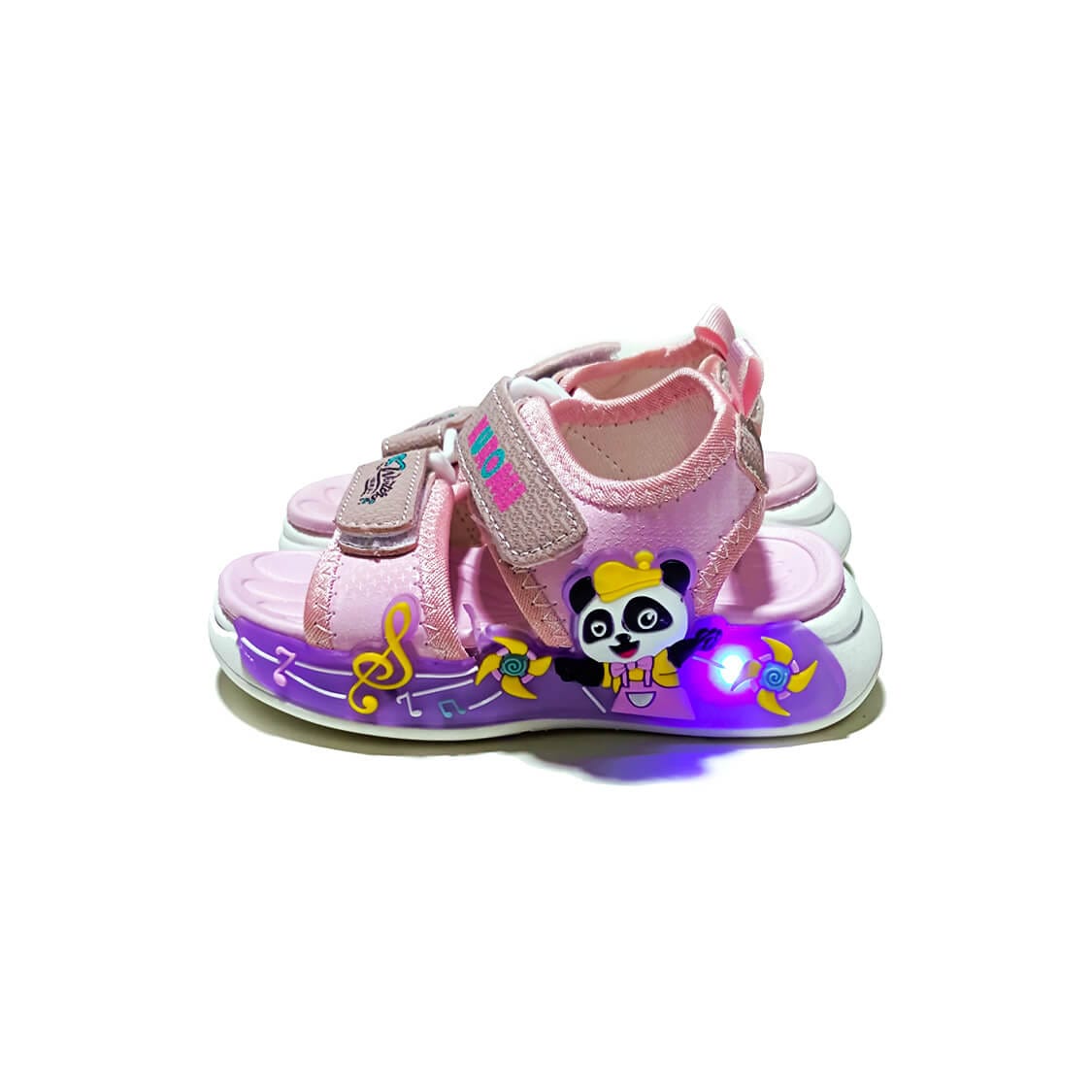 Musically Panda Premium Quaity LED Lights in Sole Soft Stylish Sandals -Pink