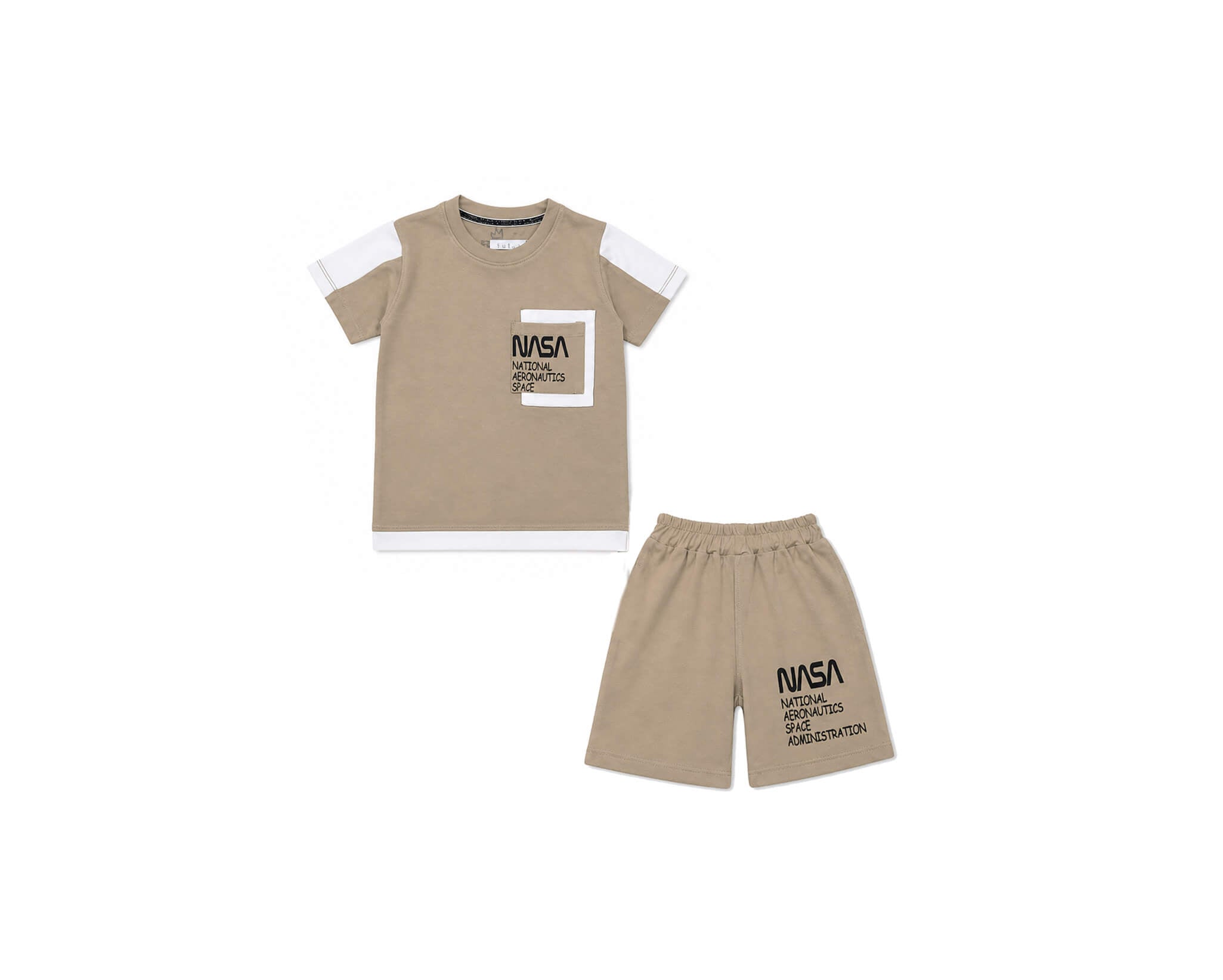NASAClassyWhitePenalTee_Short-LightBrown