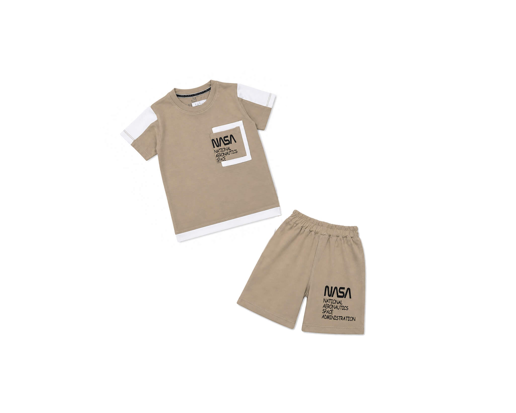 NASAClassyWhitePenalTee_Short-LightBrown_1