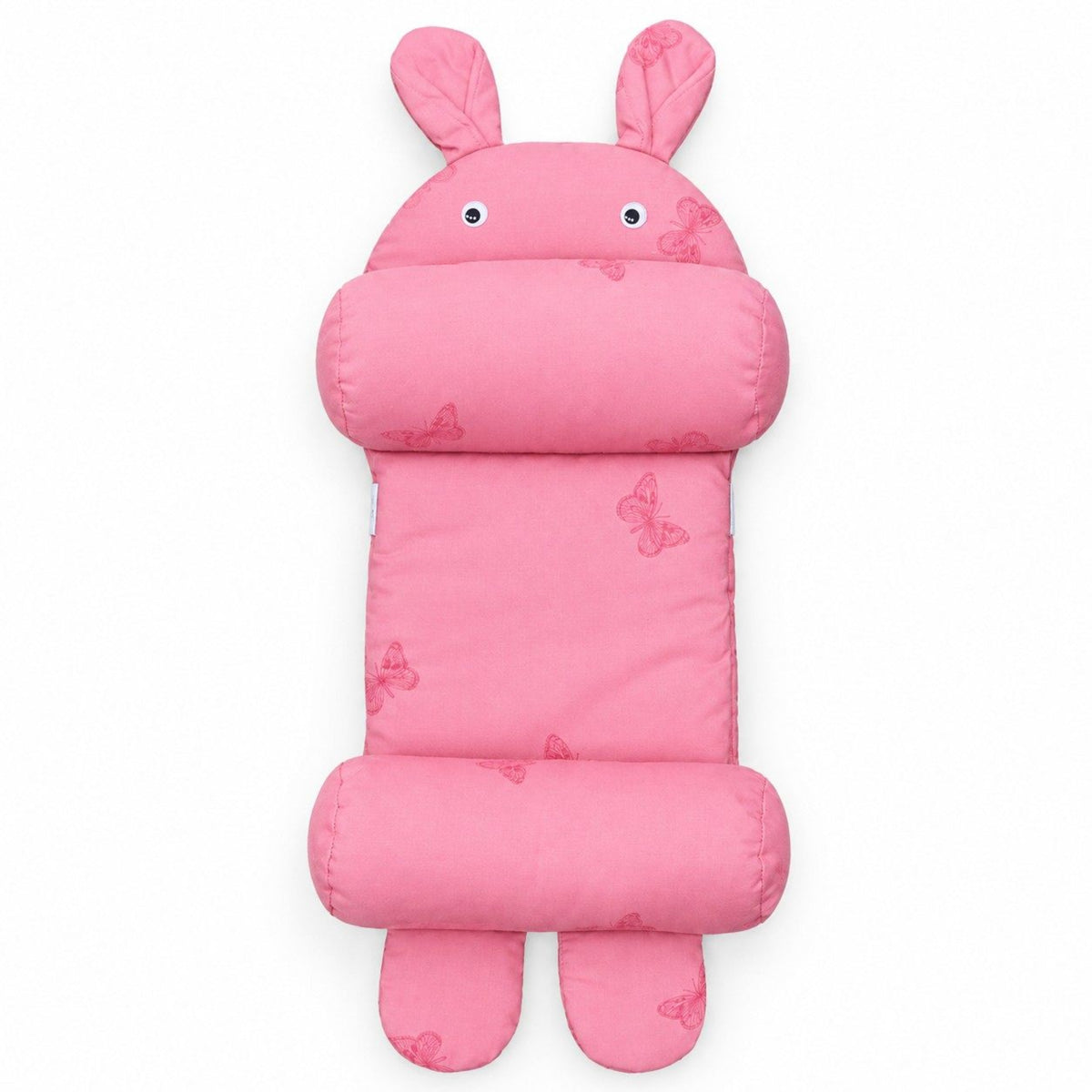 New Born Baby Cute Bunny Head Shaping Pillow - shocking Pink