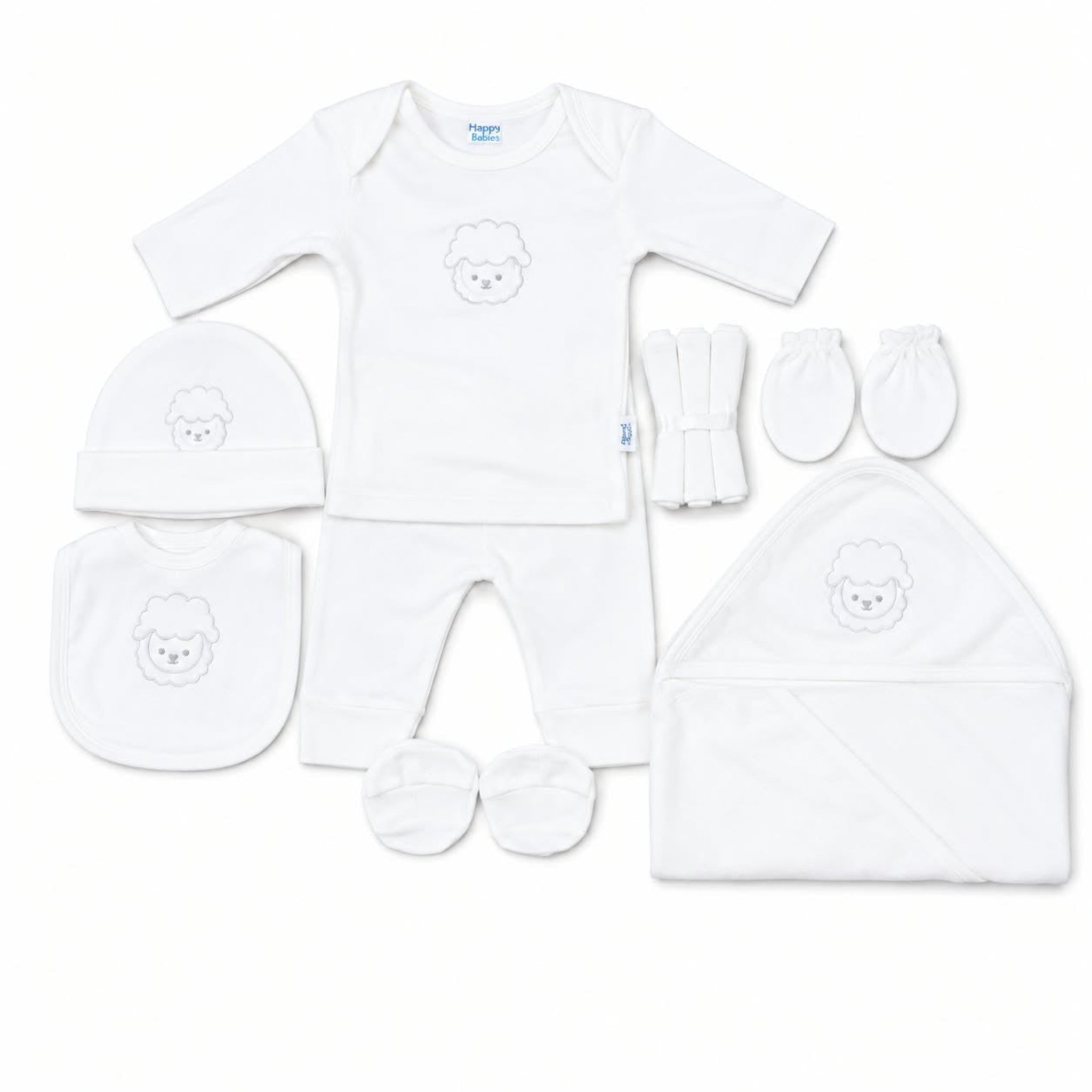 New Born Baby Happy Moms Starter 11 Pc - White