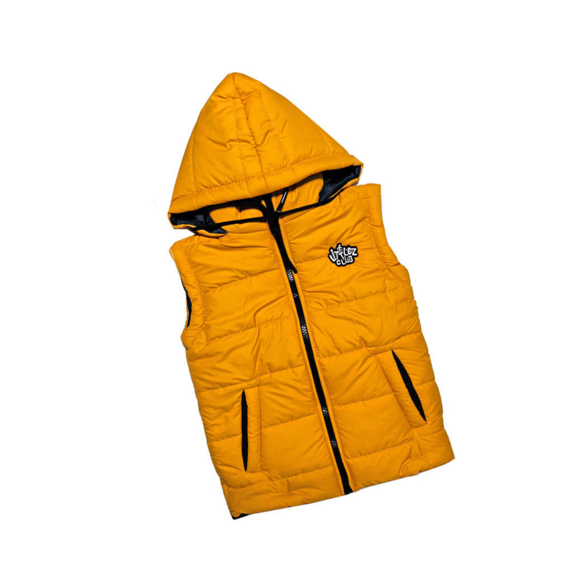 New Style LC Sleeveless Hooded Puffer Jacket -Mustard