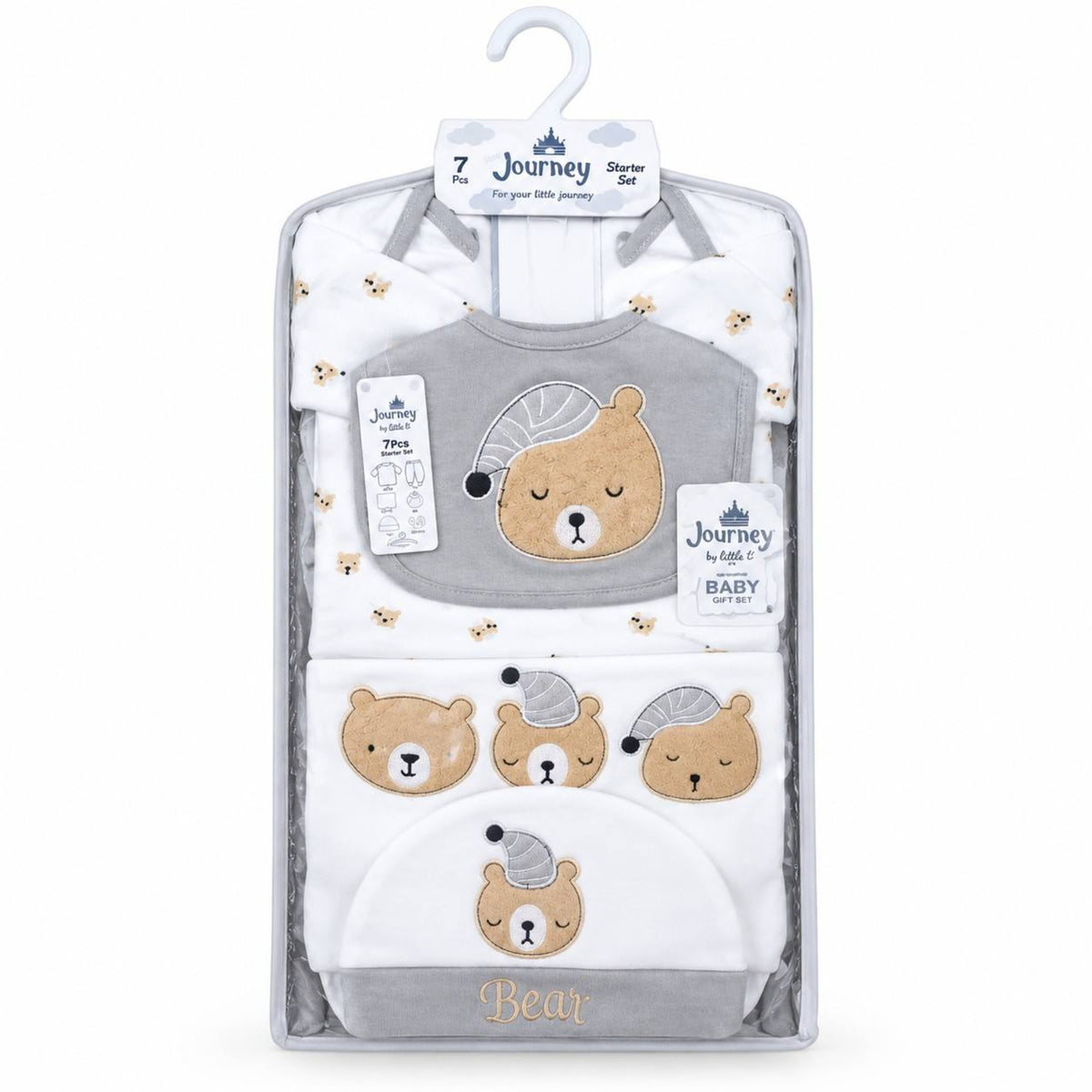 Newborn Baby Sleeping Bear 7-Piece Starter Set