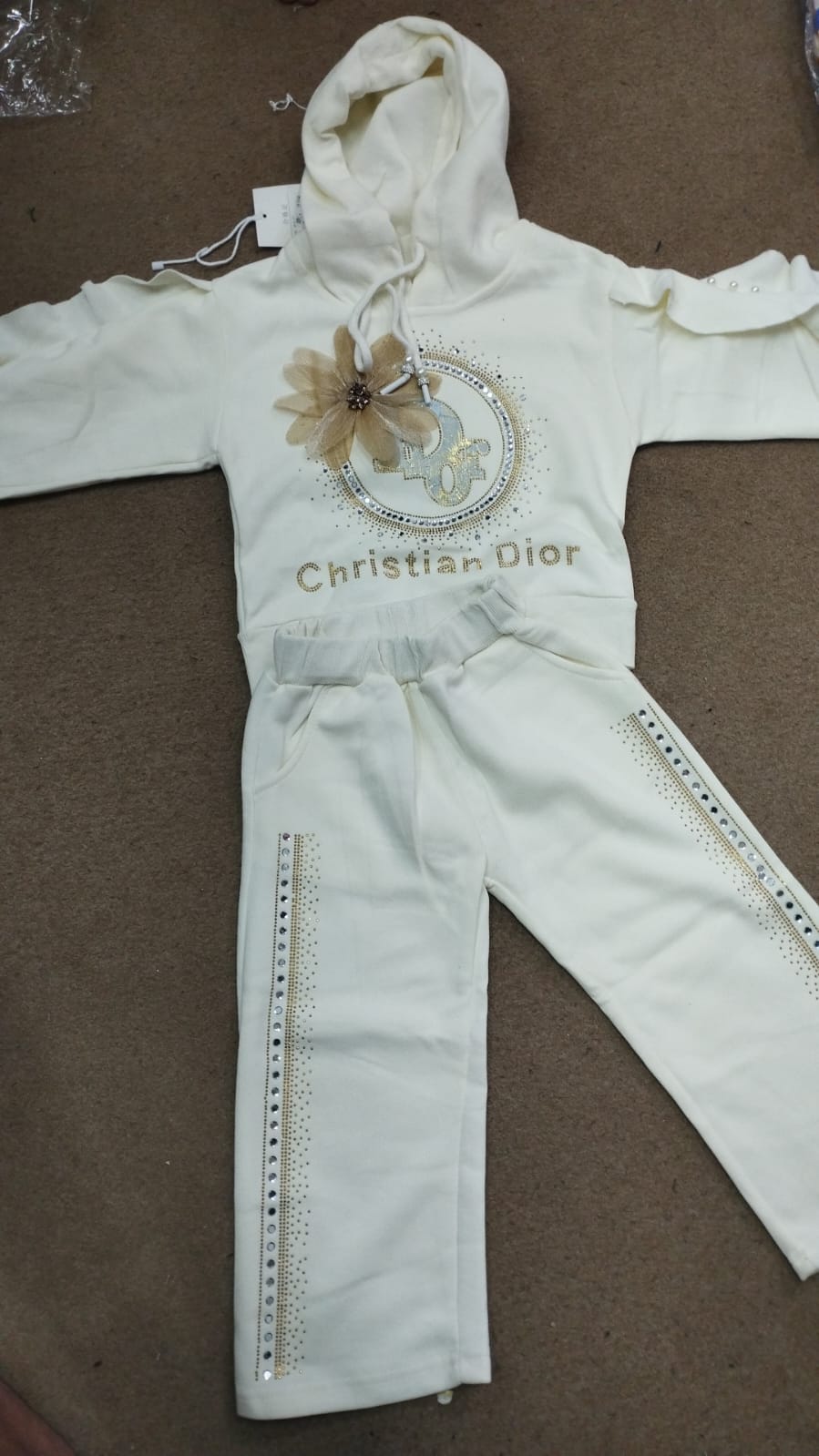 Off-White Embellished Hoodie & Studded Trousers - Off White