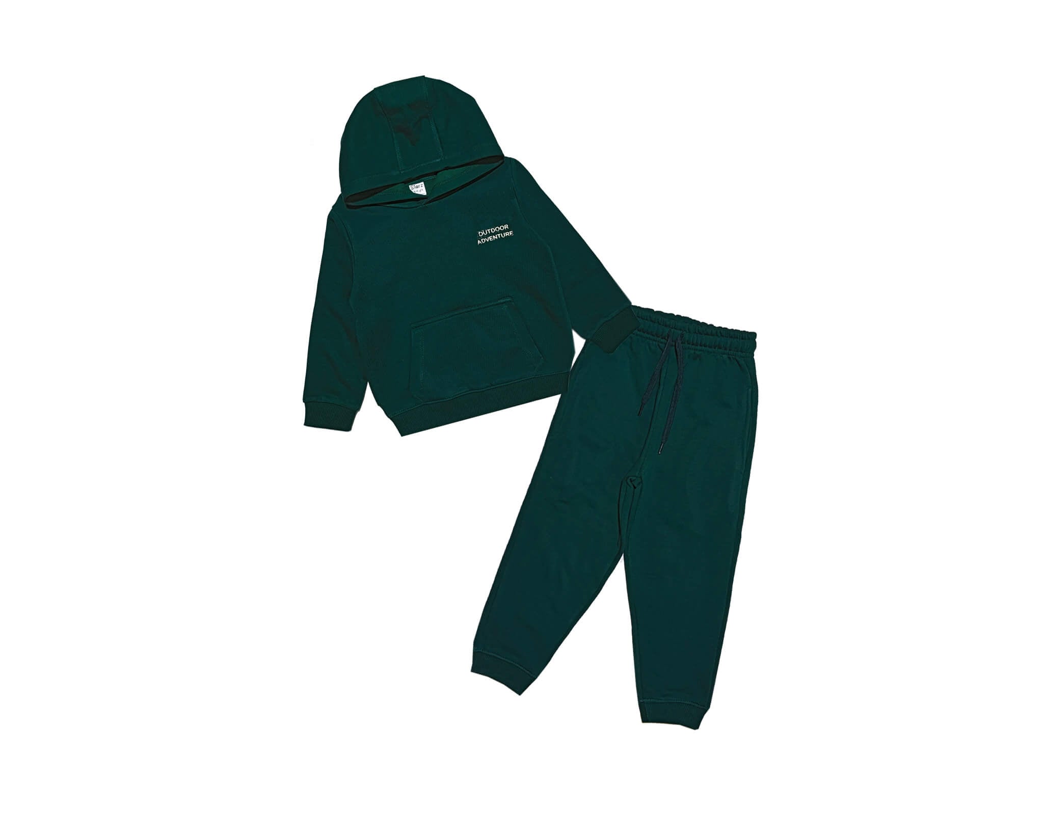 Outdoor Advanture Fleece Hoodie Tracksuit -Green