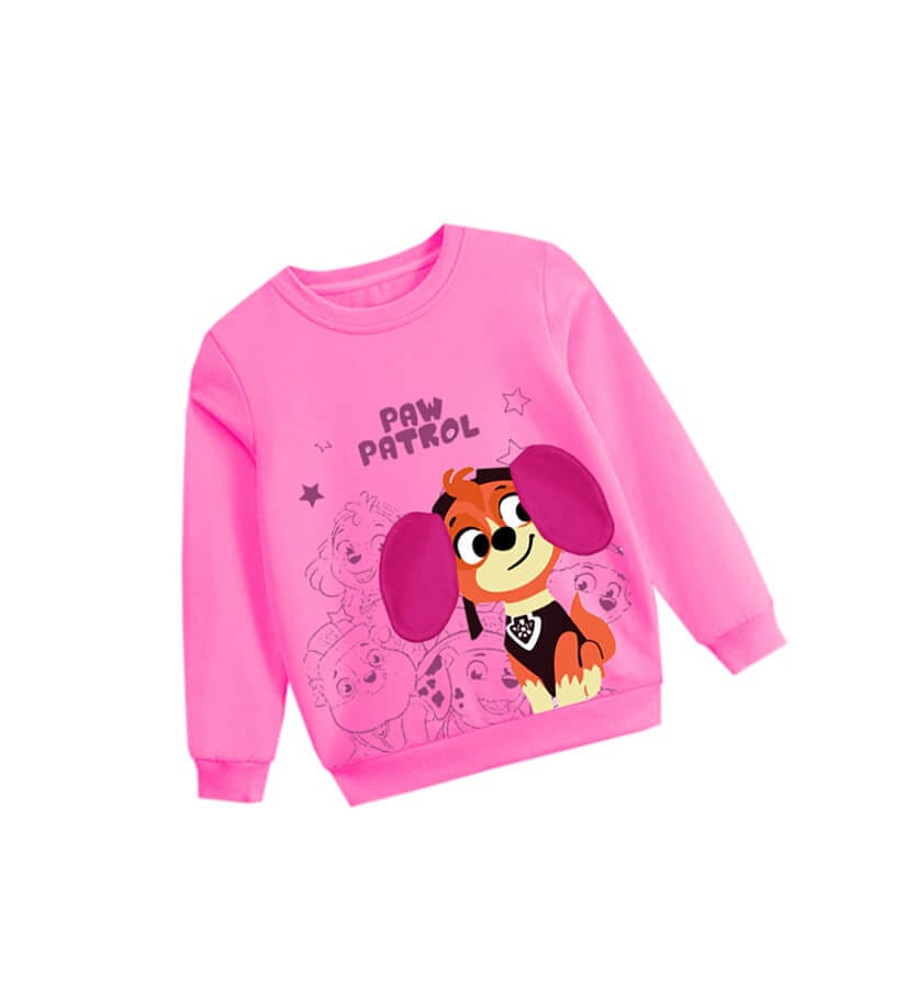 Paw Petrol 3D Ear Fleece Sweatshirt -Pink