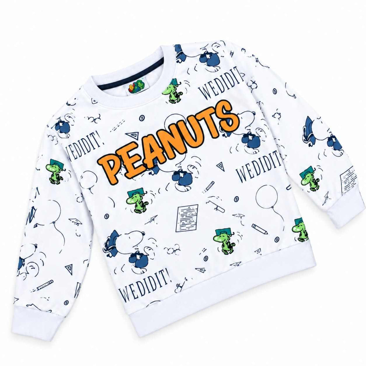 Peanuts Printed Fleece Sweatshirt - Grey