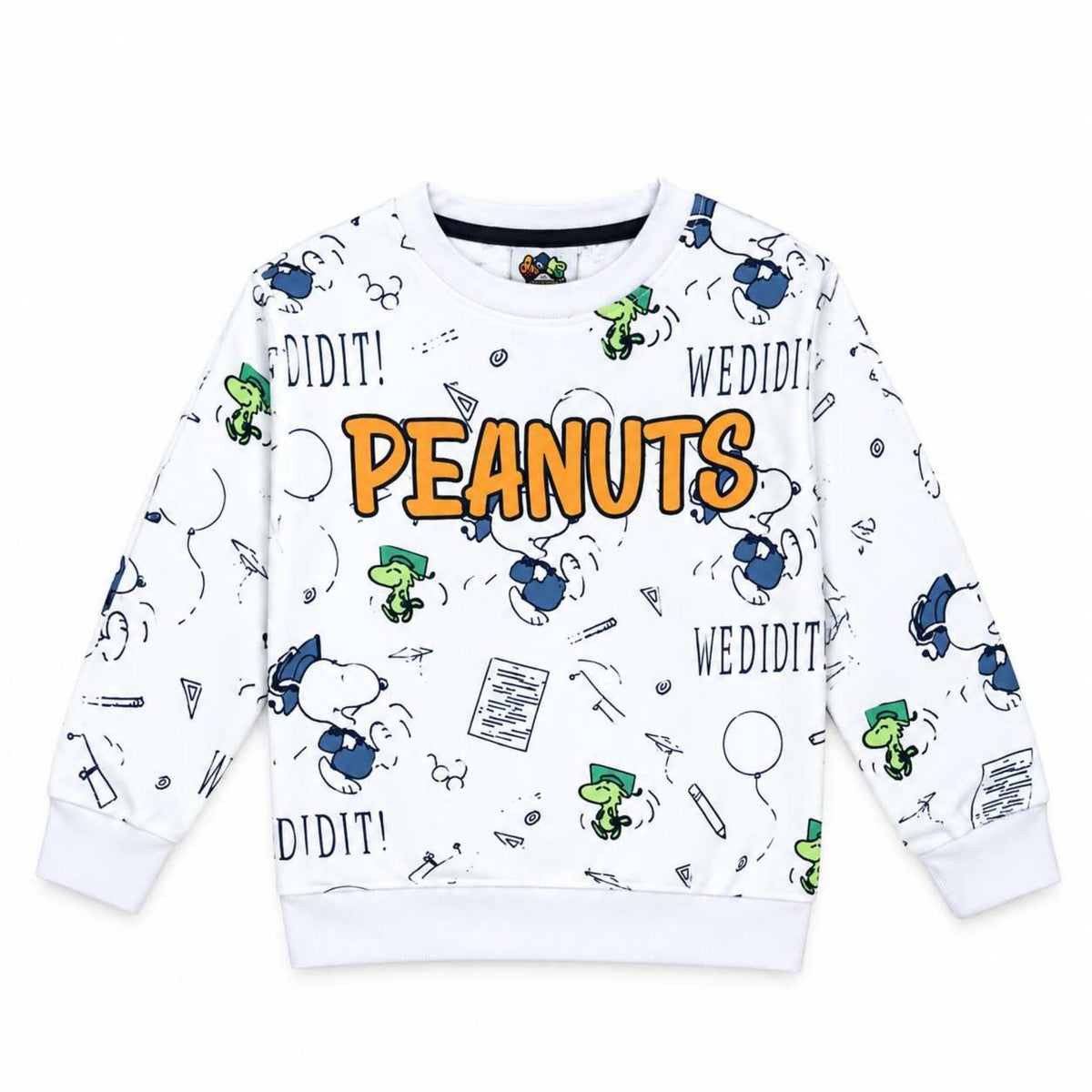 Peanuts Printed Fleece Sweatshirt - Grey