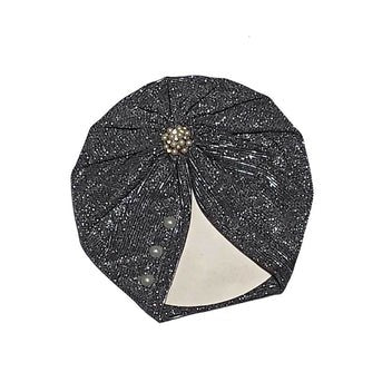 Pearls Brouch Moon Light Turban Cap For Babies