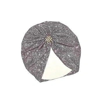 Pearls Brouch Moon Light Turban Cap For Babies