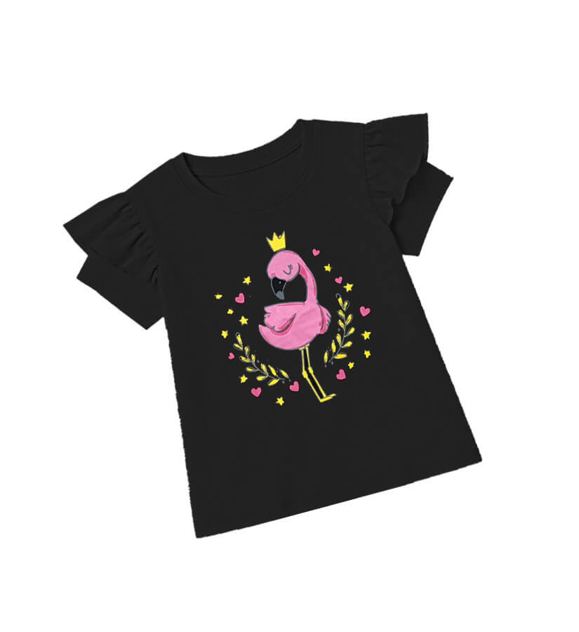 PinkFlamingoMiniHeart_StarTeeShirt-Black_1