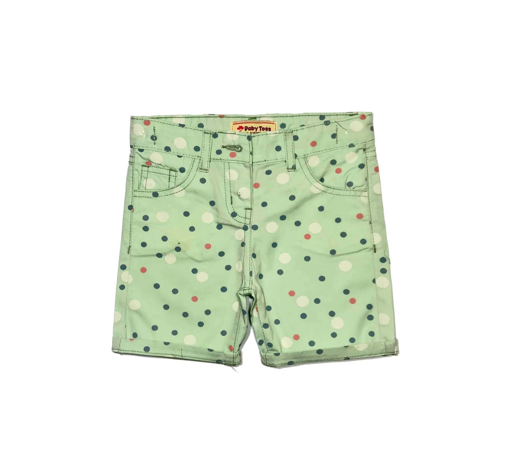 Polka Dot Shorts - Pistachio