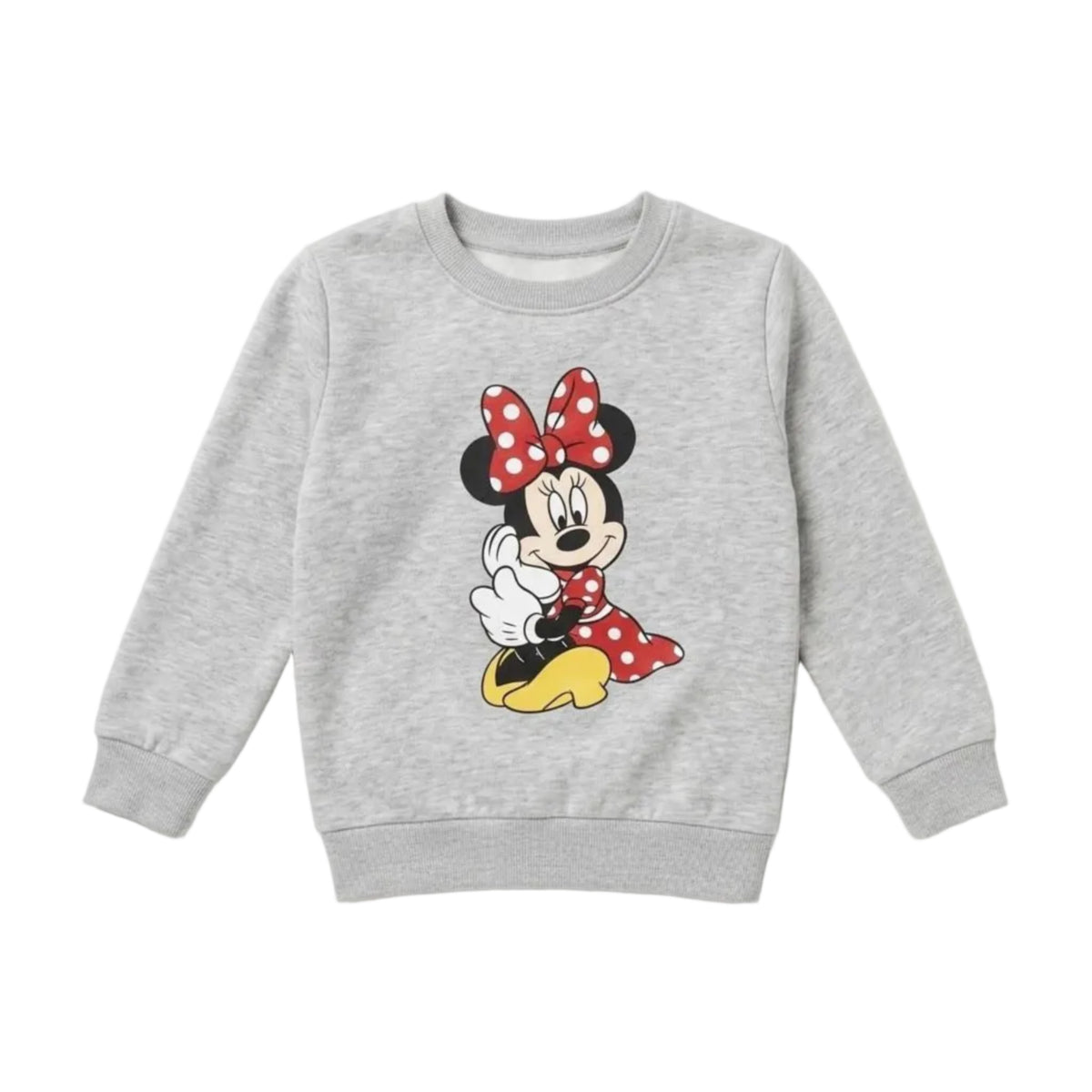 Polka Dot Minnie Fleece Sweatshirt - Grey.