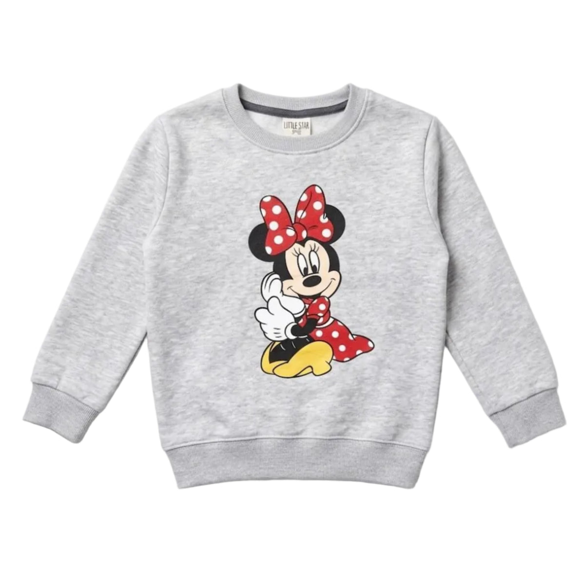 Polka Dot Minnie Fleece Sweatshirt - Grey