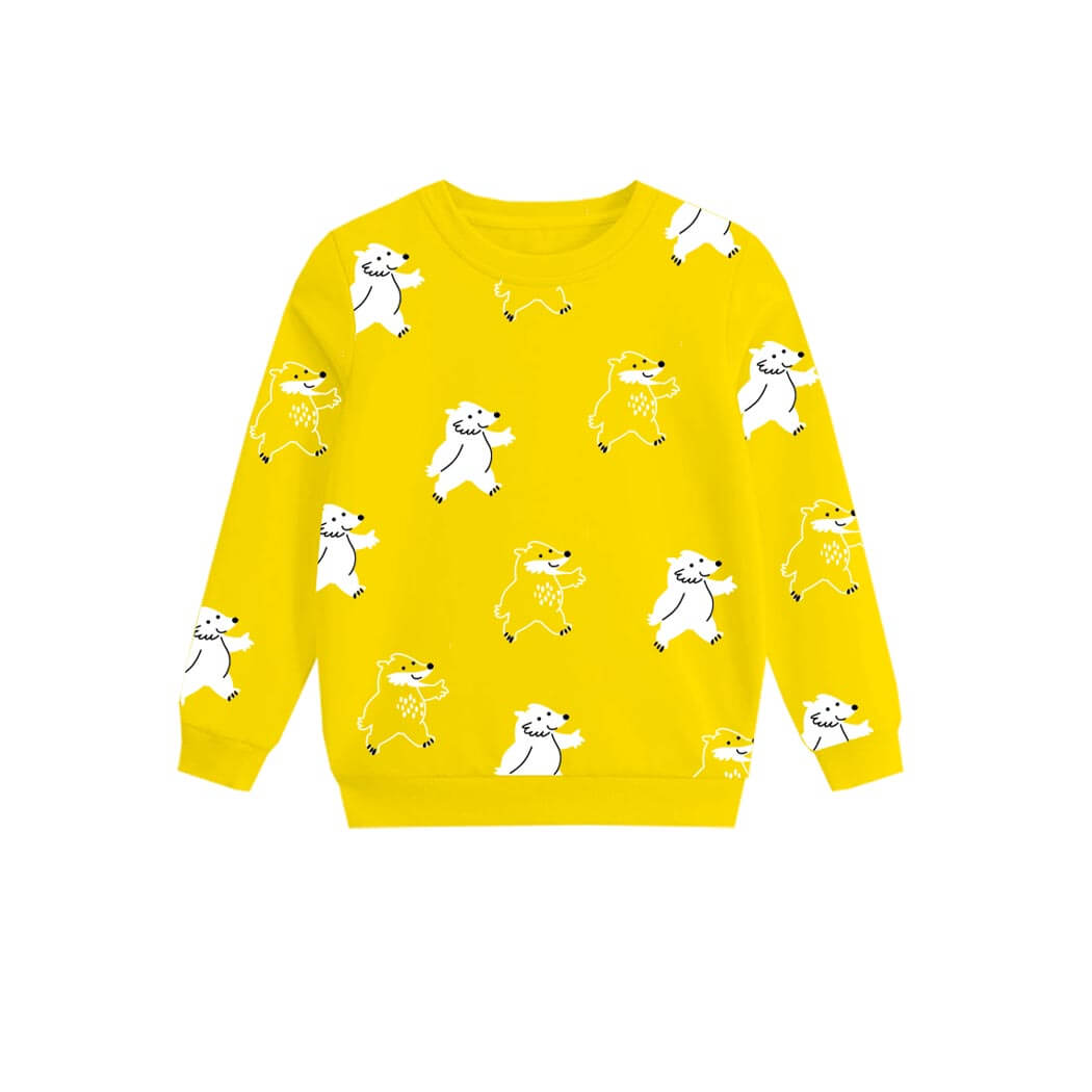 Pollar Bears Fleece Sweatshirts - Yellow