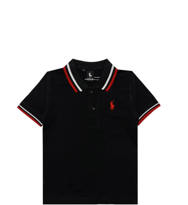 PoloLogoRed_WhiteTippingColarShirt-Black