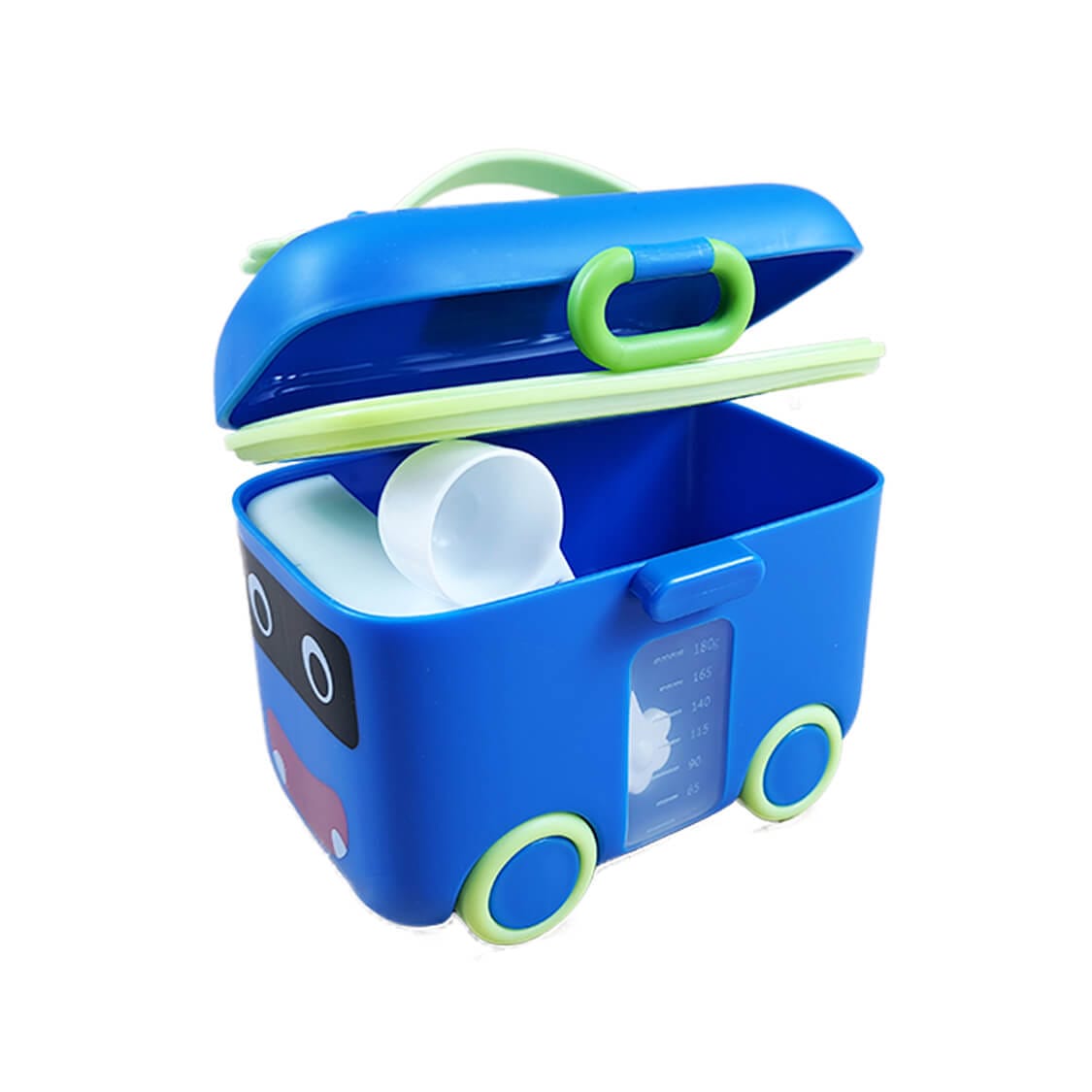 Portable Cartoon Mini Bus Milk Powder Container - Parsian Blue