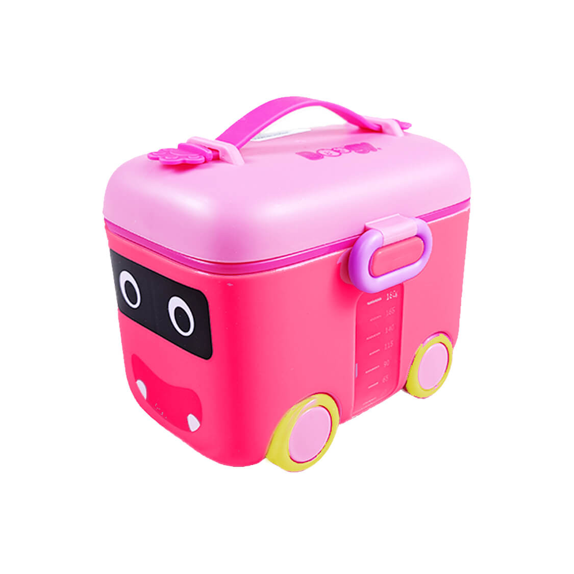 Portable Cartoon Mini Bus Milk Powder Container - Pink