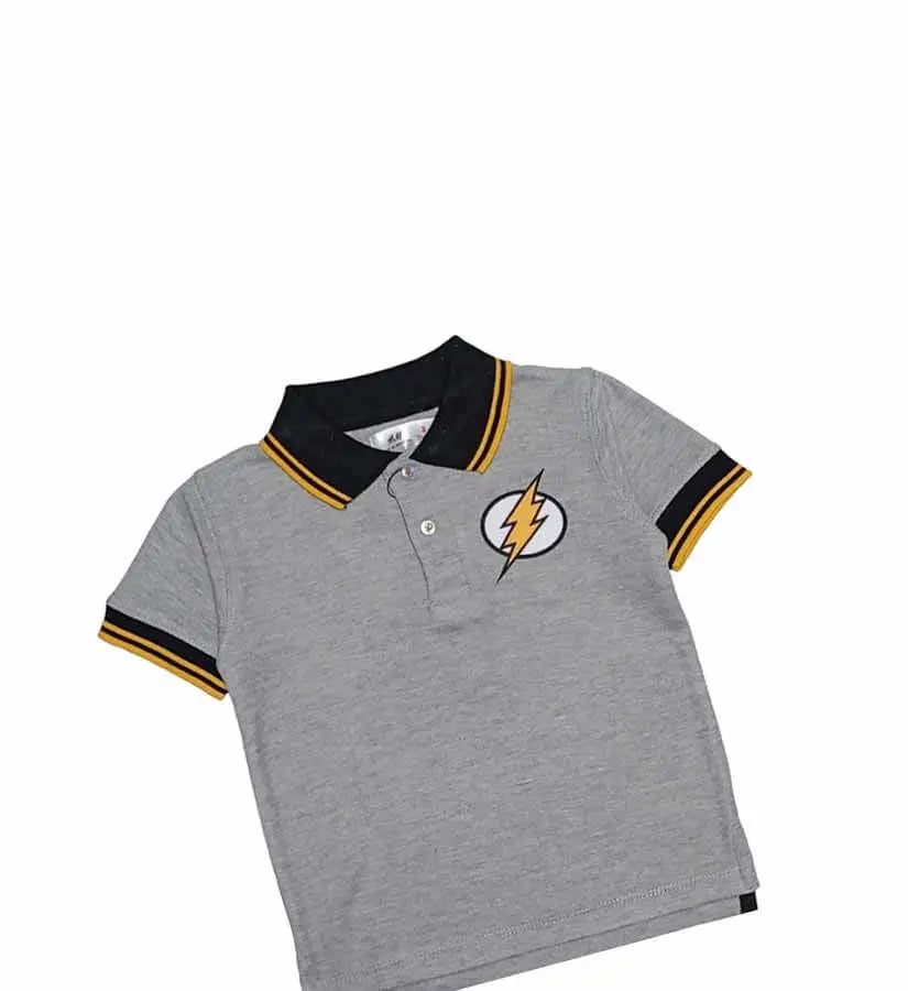 Power Sign Polo Shirt - Gray