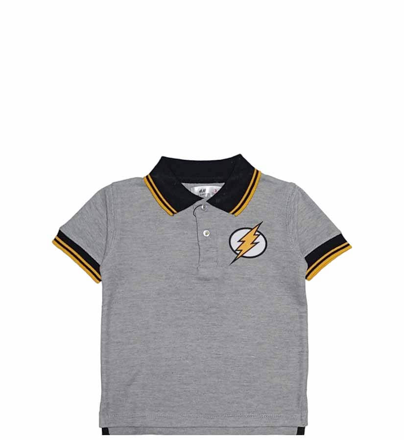 Power Sign Polo Shirt - Gray