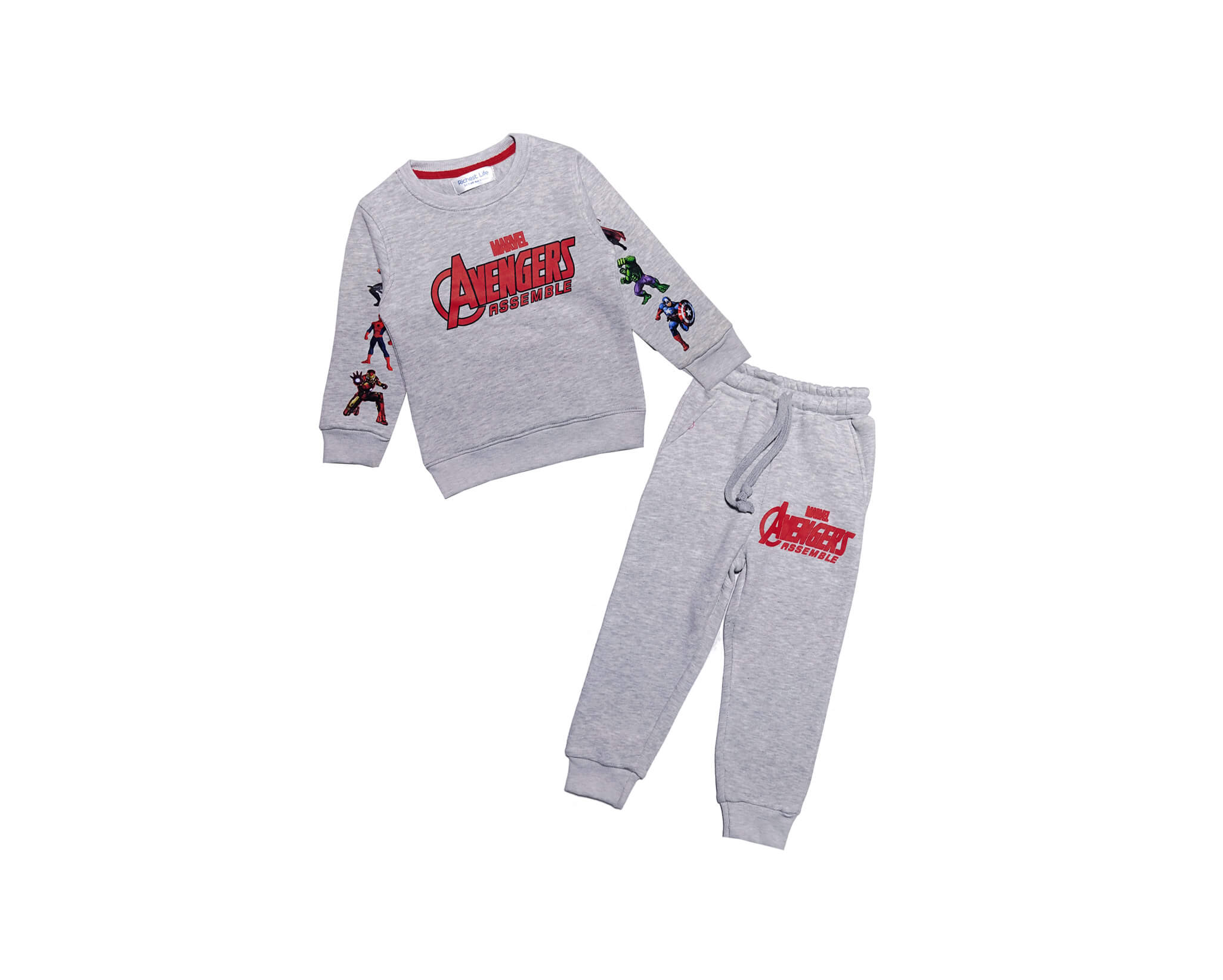 Power Team Fleece Tracksuit - Heather Grey