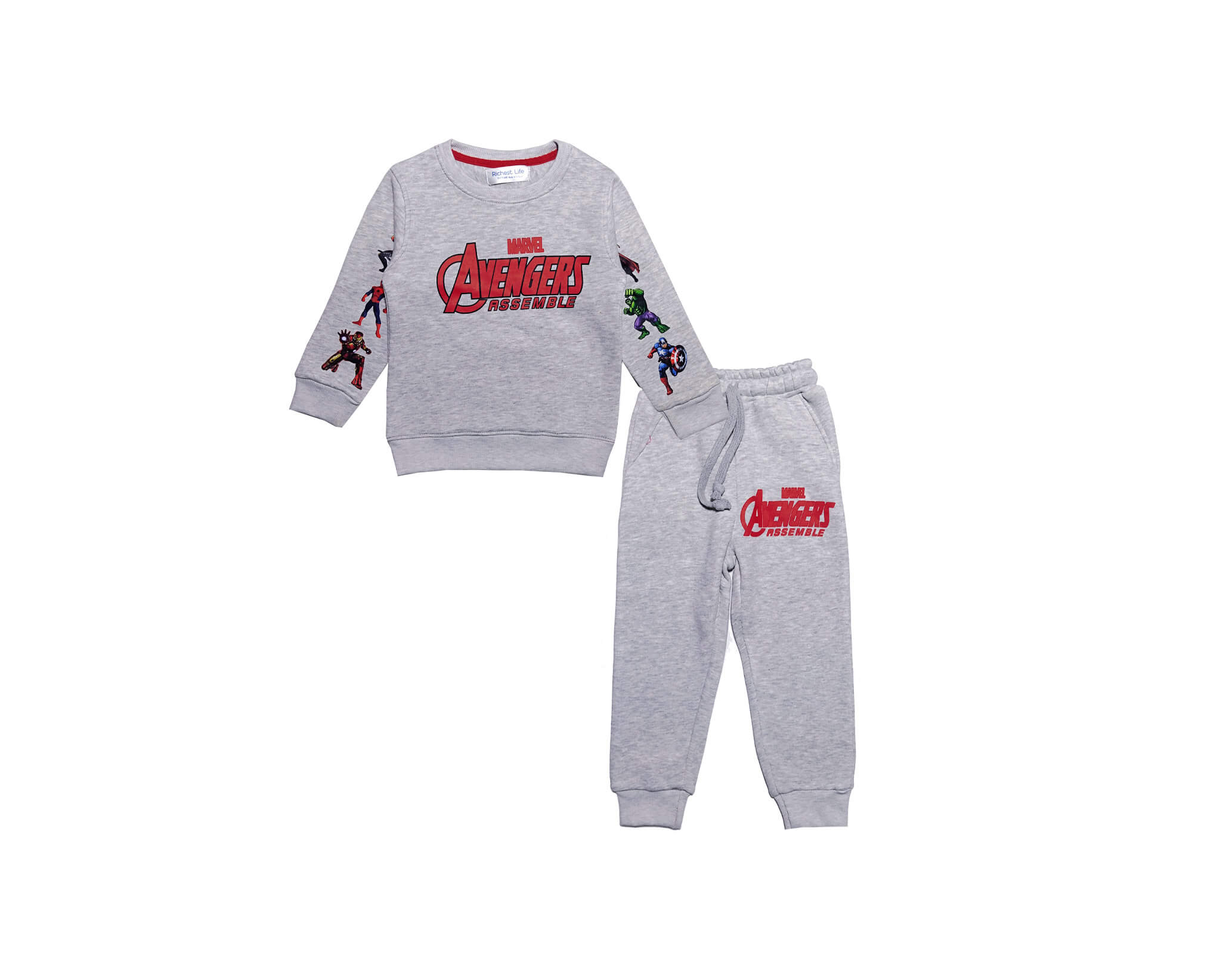Power Team Fleece Tracksuit - Heather Grey