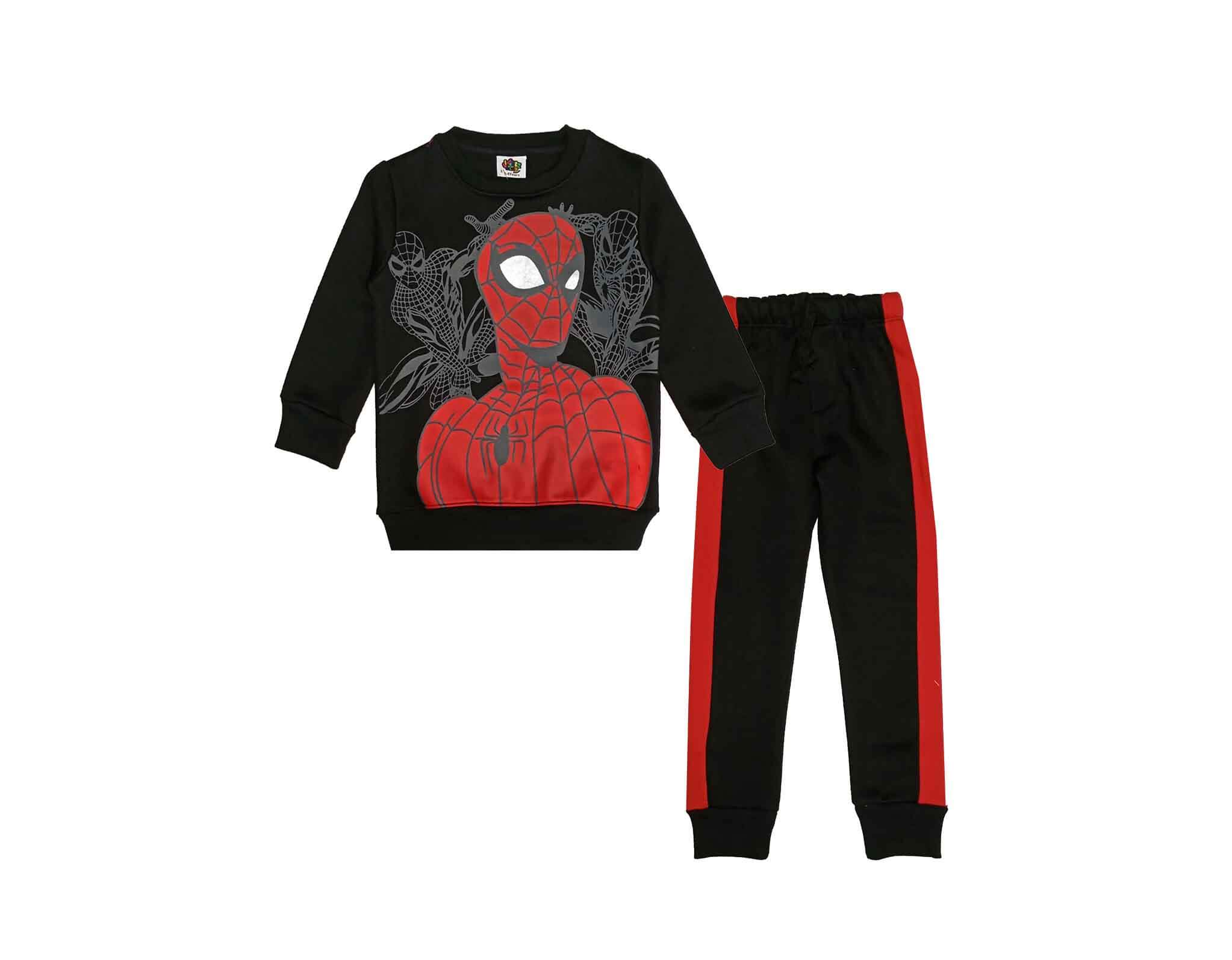 Power up Siderman Fleece Tracksuit - Black