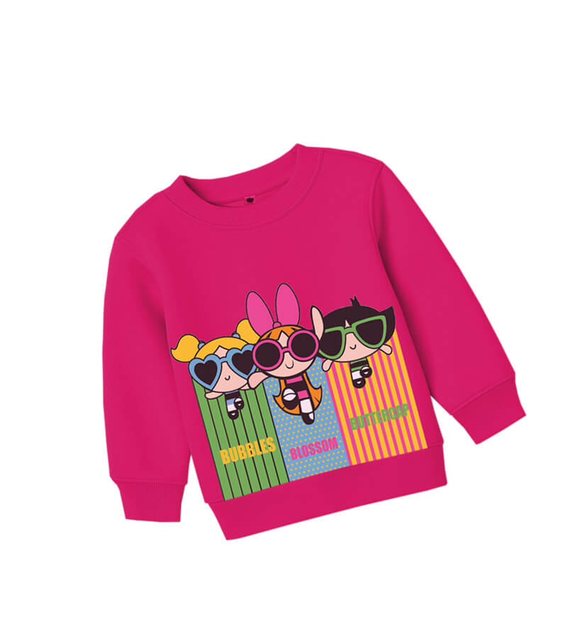 Powerpuff Girls Fleece Sweatshirt  - Shocking Pink